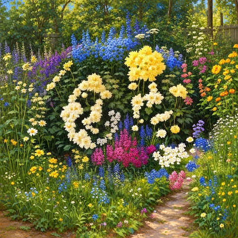 Cottage Garden Abundance personalised wall art collection
